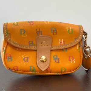 Orange Dooney & Bourke Flap Wristlet